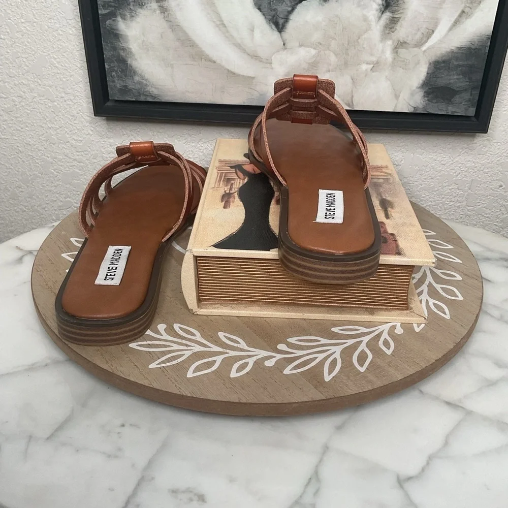 Steve Madden Fisherman style Sandals Lena, beautiful warm cognac color,comfy☀️ - Picture 6 of 7